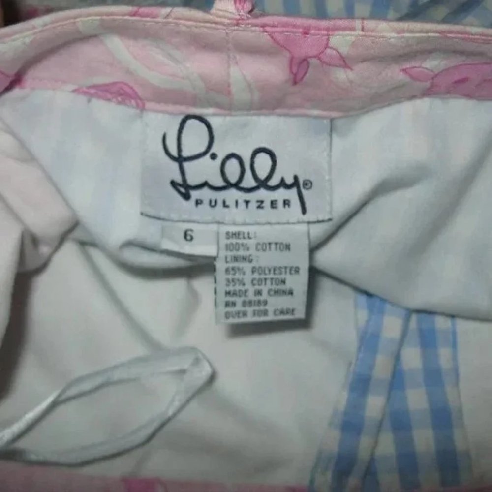 Lilly Pulitzer Patchwork Kangaroo Capri Pants Sz 6 - image 6